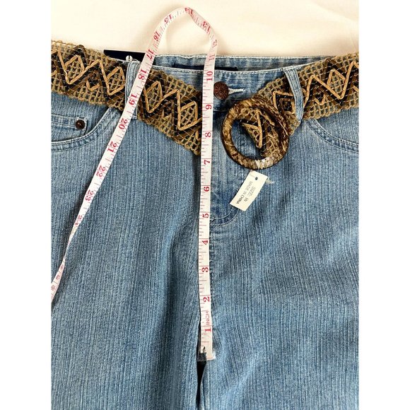 VTG Bill Blass Mens Bermuda Jeans Shorts Stretch Mid Rise Flat Front Blue SZ 10P - Picture 5 of 11